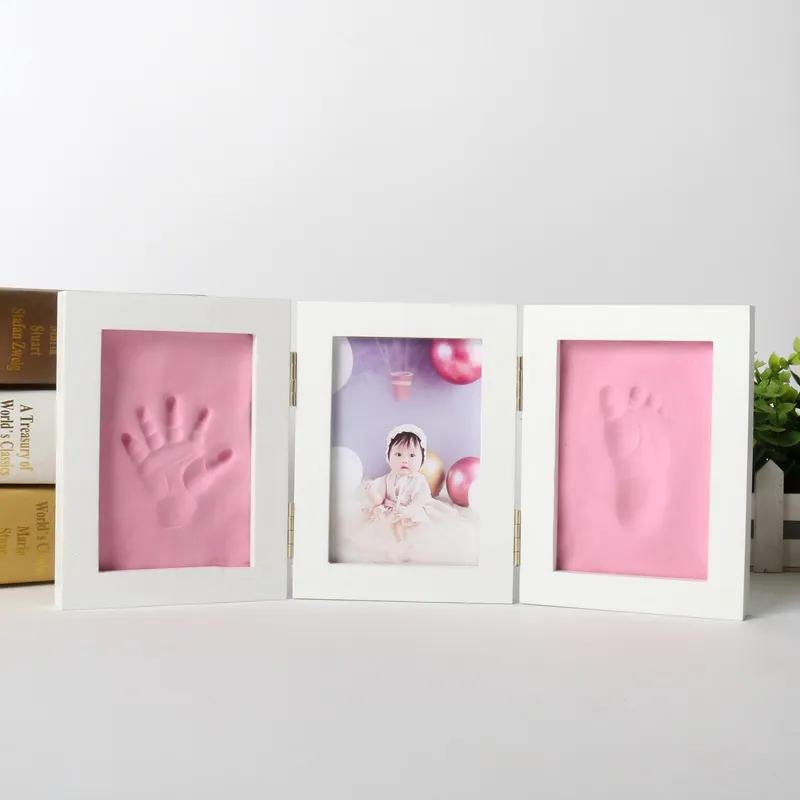 Baby Products Kit For Newborn - Pasgeboren Baby Handafdrukken En Voetafdrukken Fotolijst