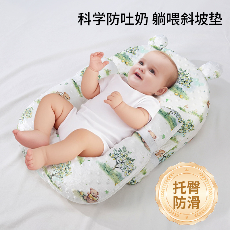 Anti-Roll Baby Pillow - Babykussen Hoofdbeschermer voor pasgeborenen Slaapveiligheid Ademend