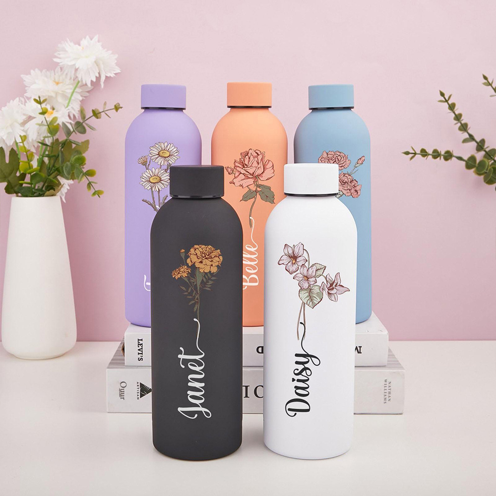 Geïsoleerde fles met bloemenpr - Portable Bottle Warmer recensie en prijs