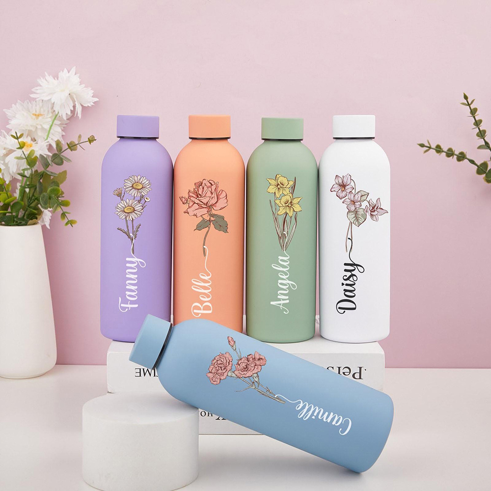 Geïsoleerde fles met bloemenpr - Portable Bottle Warmer recensie en prijs