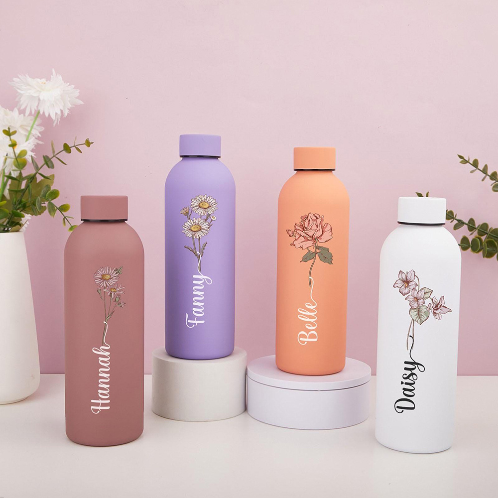 Geïsoleerde fles met bloemenpr - Portable Bottle Warmer recensie en prijs